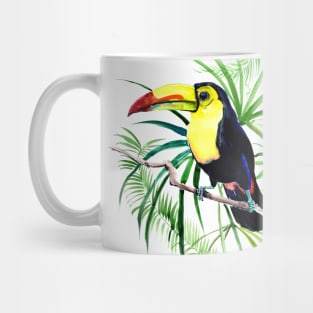 Toucan, Jungle tropical design illustration, Mug